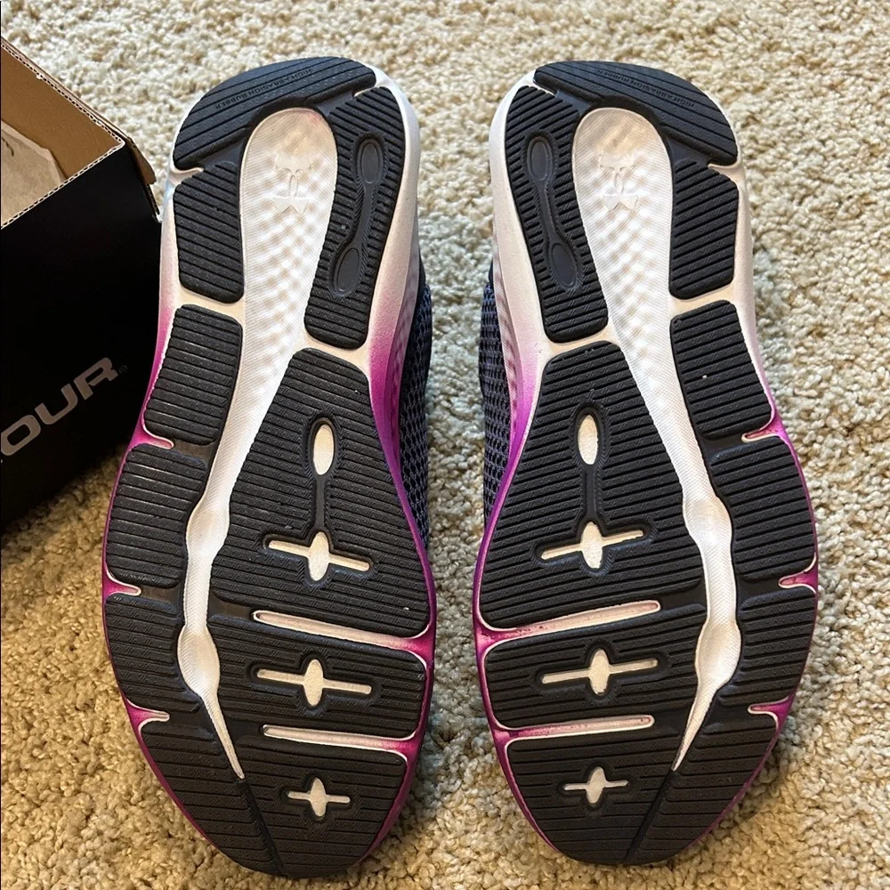 Under Armour Grey and Purple Running Shoes - Picture 4 of 6